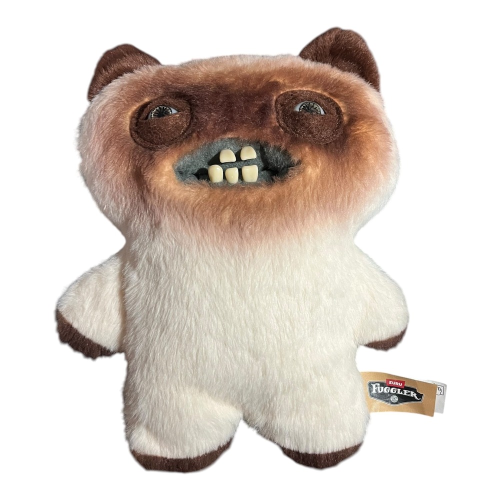 Zuru Fuggler Funny Ugly Monster Siamese Cat Plush Alley Cat w/Human Teeth Toy
